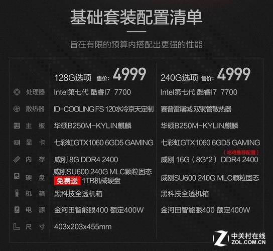 吃鸡电脑主机配置清单