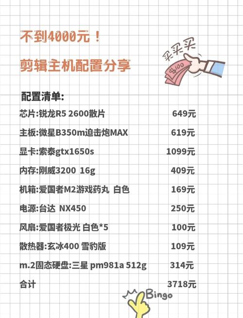 4千以内组装电脑配置
