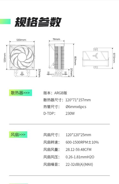 cpu风扇散热片尺寸