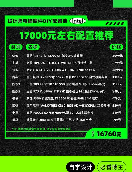 台式电脑配置高配推荐