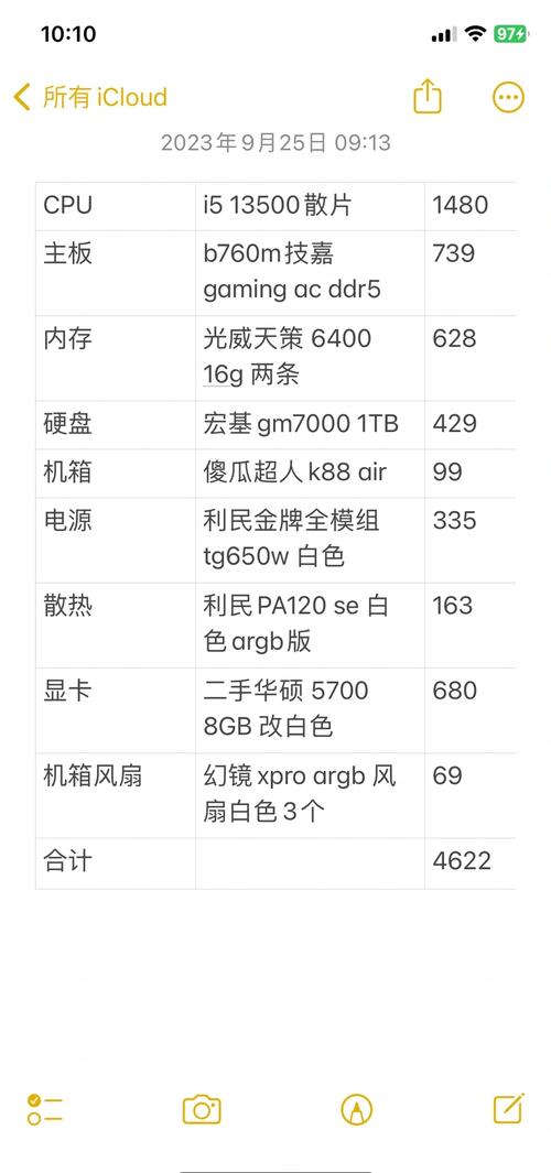 关于游戏的电脑配置单