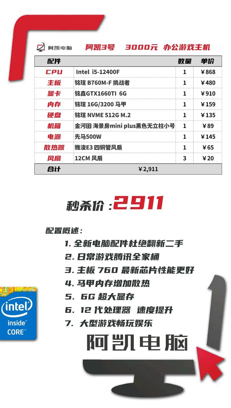 3元以内电脑配置指南