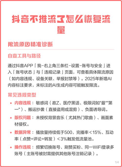 抖音被限流的原因与解决方法