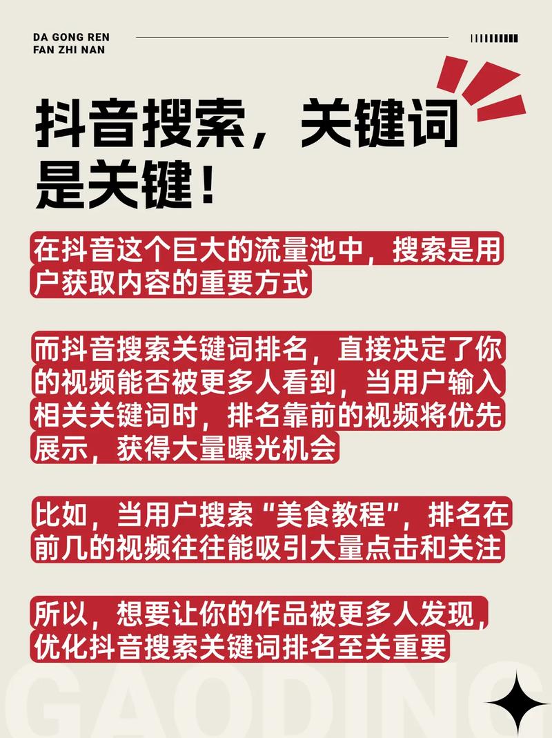 如何在抖音刷屏中高效利用，从关键词优化到内容结构，提升曝光与转化