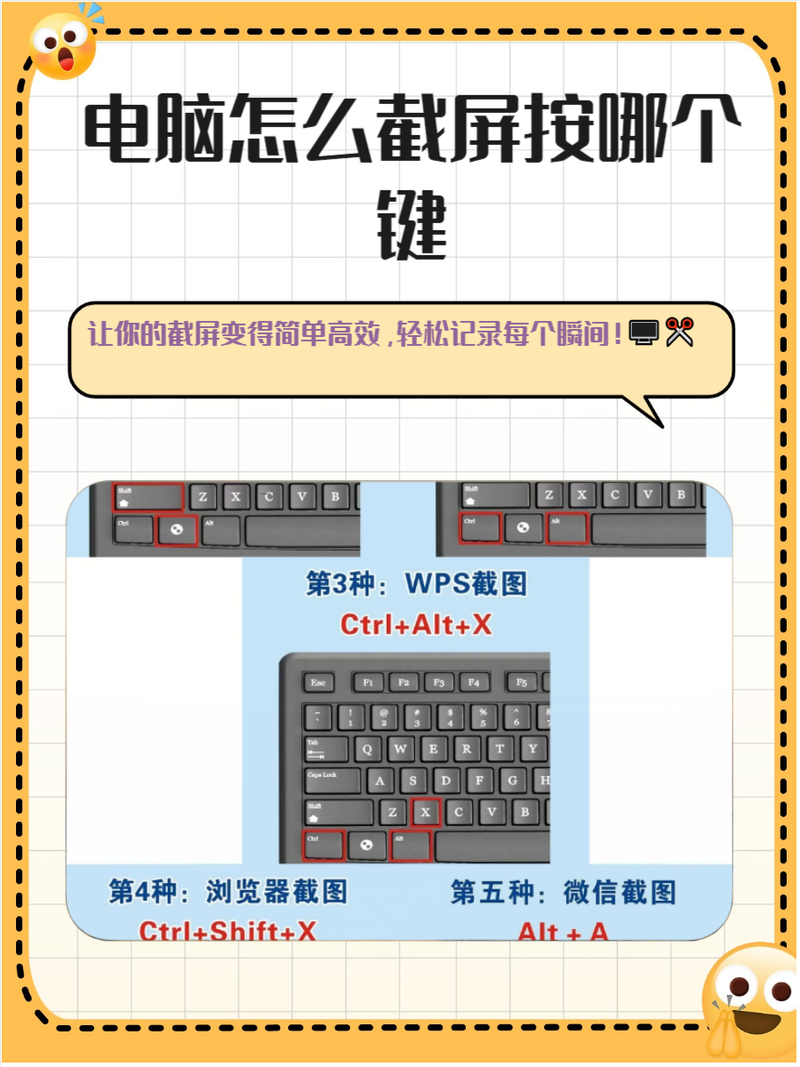 电脑上截图按哪个键