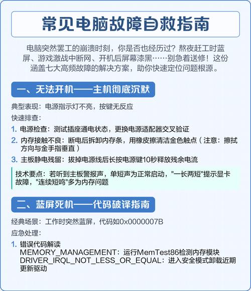 平台电脑故障维修指南