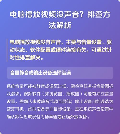 为什么电脑没声音了?深度解析声音源问题