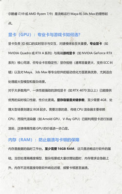 3D Max 电脑配置指南