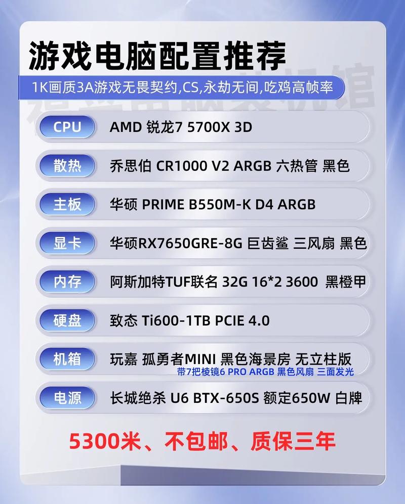 2019AMD电脑最新配置