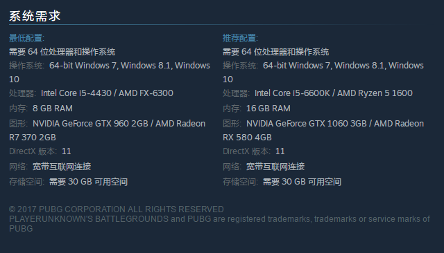 吃鸡满效电脑配置