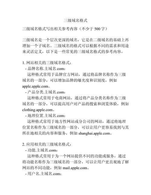 格式与域名,成功之道