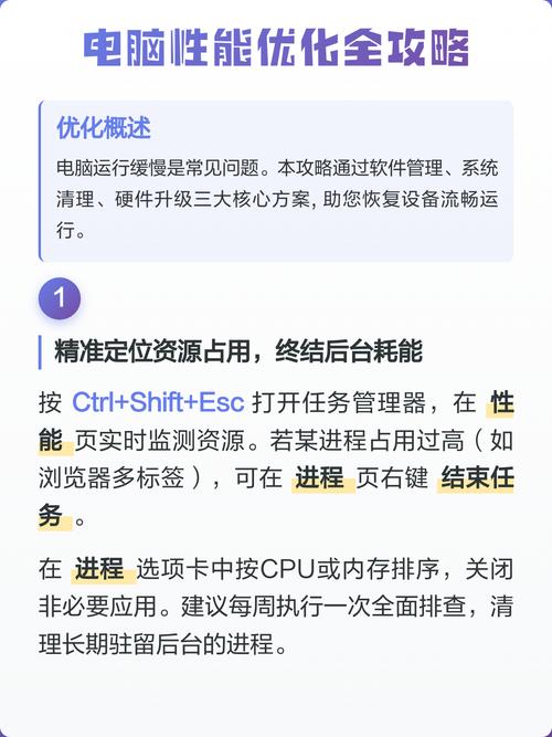 提升电脑性能,从基础优化开始