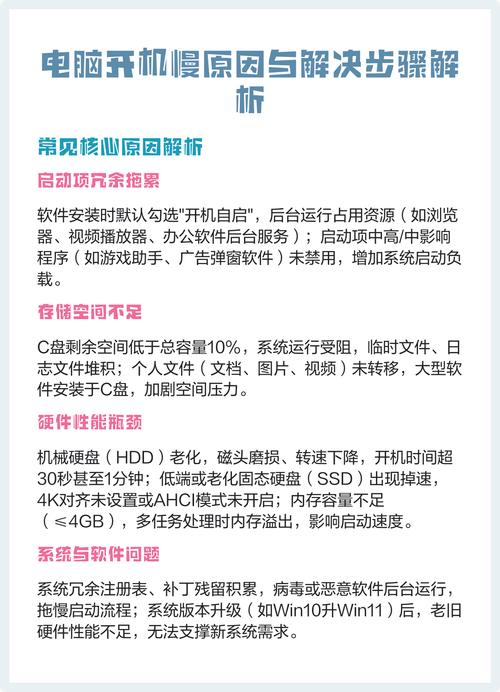 电脑启动慢是什么原因？