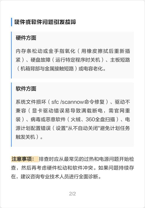电脑关机问题,原因与解决指南