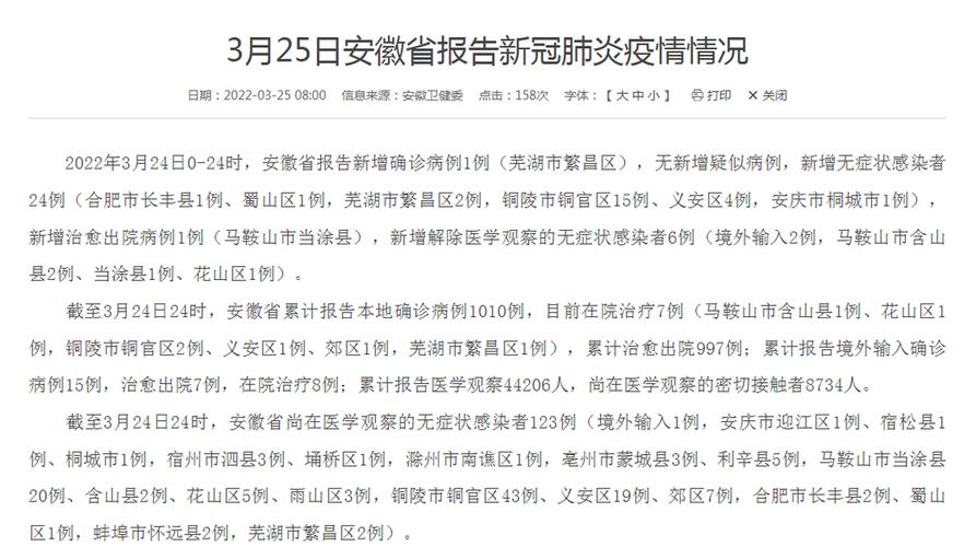 安徽疫情最新消息