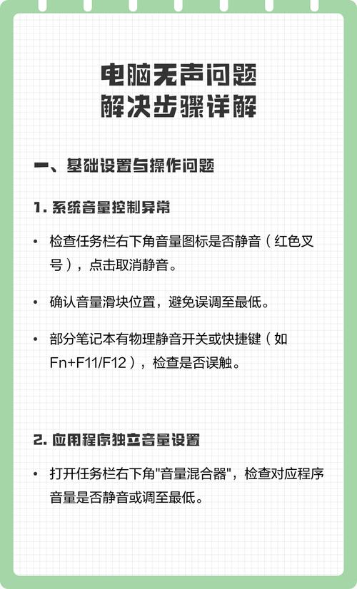 保持良好的电脑声音,解决声音问题的指南