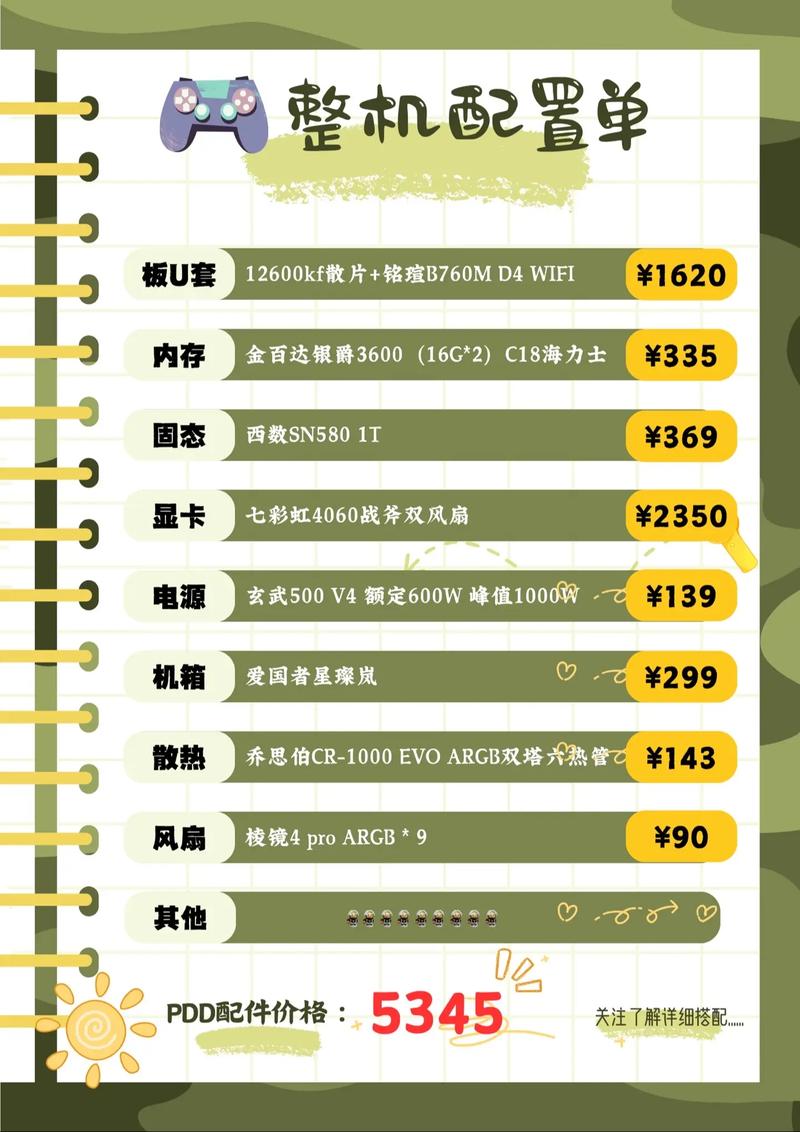 5Hz电脑配置清单表指南