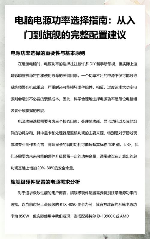 电脑电源功率测试,从基础到优化