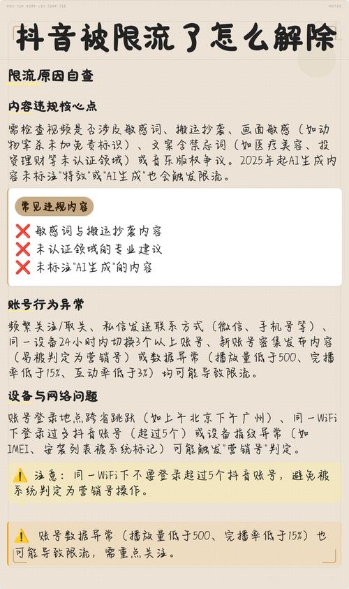 抖音浏览量被限流,如何避免被限流,提升抖音表现
